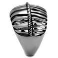 thumbnail image 2 of Anillo Color Plata Para Hombres de Acero Inoxidable Divisiones, 2 of 4