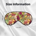 thumbnail image 5 of Naloa Colored Large Mushrooms and Leaves Print Sleep Mask for Sleeper, Light Blocking Sleeping Eye Mask for Women Men, Eye Shade with Adjustable Strap for Travel, Nap,Meditation, 5 of 7