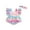 Multi-Color, variant on Gupgi Baby Girls Rainbow Romper 9 12 18 Months Infant Short Jumpsuits Summer Letter Dot Print Square Neck Fly Sleeve Ruffles Bodysuit + Headband