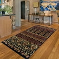 thumbnail image 2 of Intricate Ornamental Eclectic Ultra-Soft Indoor Area Rug or Runner, 3' x 5', Black by Blue Nile Mills, 2 of 6