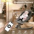 thumbnail image 4 of Tumajup 5 in 1 Large Baby Swing Bouncer with Rocking, Mosquito Net&Cute Toys Black Striped for Toddler, 1 Count, 4 of 7