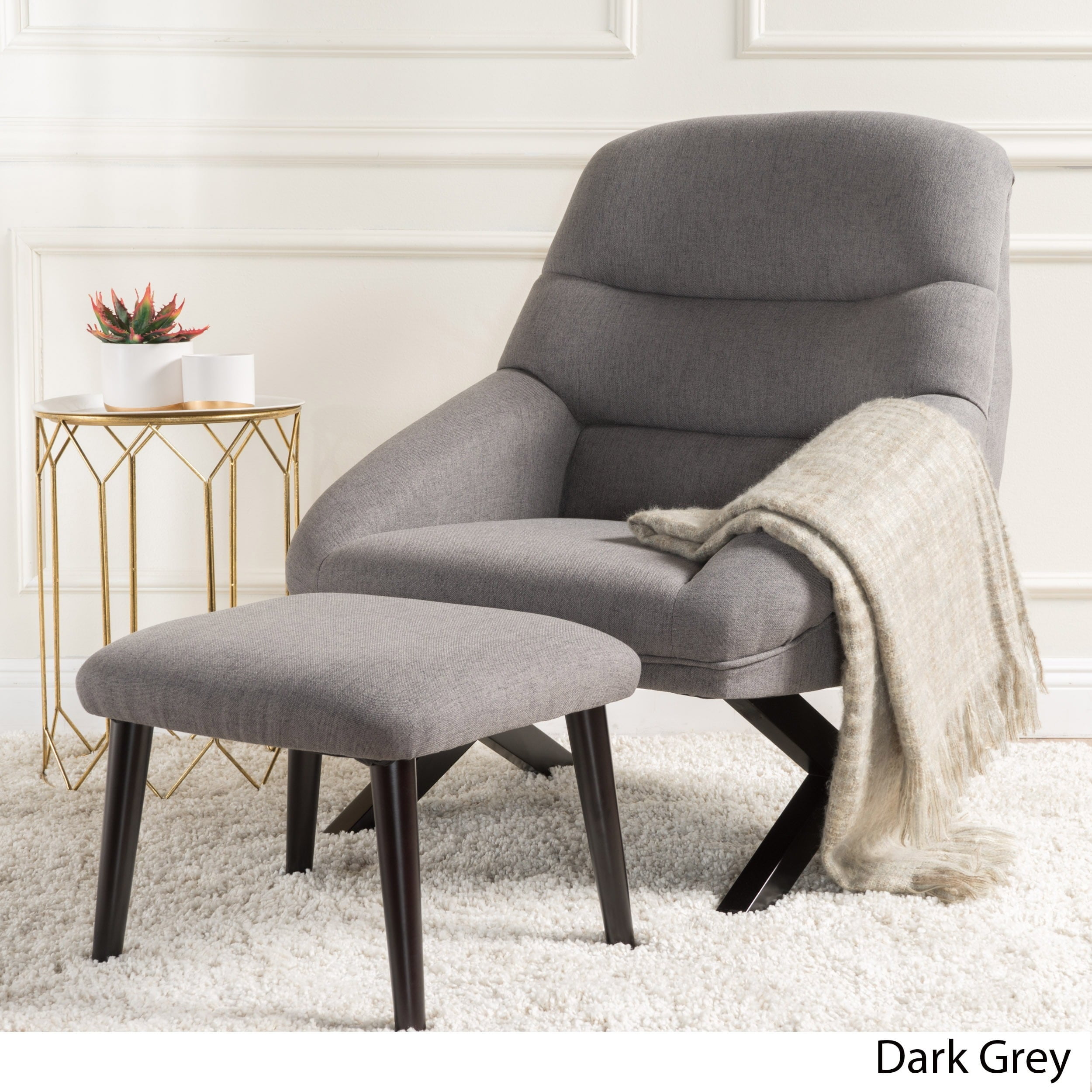bedroom chair with ottoman
