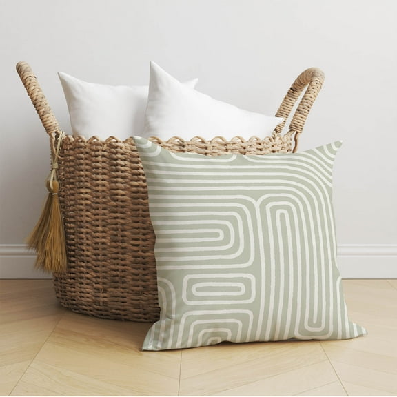 Timeless Walk Light Green Throw Pillow