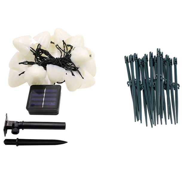 Toystoory Luz Solar impermeable de plástico seta al aire libre jardín patio trasero paisaje paso césped porche decoración lámpara de noche Iluminación y accesorios 5m Toystoory HA066944-03