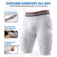 thumbnail image 2 of Exxact Sports Elite 5-Pad Adult Football Girdle for Men with Cup Pocket, Padded Compression Shorts with Integrated Hip, Thigh, Tailbone Pads, Men's Girdle Football (AS, White), 2 of 7
