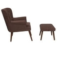 thumbnail image 2 of Flash Furniture Bayton Upholstered Wingback Chair with Ottoman in Brown Fabric, 2 of 5