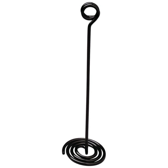HUBERT® Spiral Base Countertop Sign Holder Black Metal - 7"H