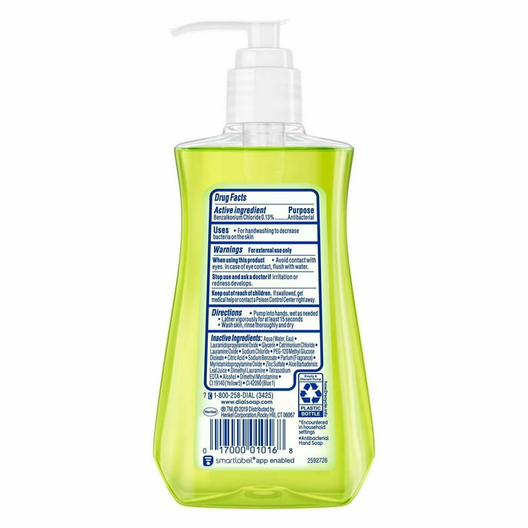Jabón líquido antibacterial para manos Dial, de áloe, de 7.5 oz : Belleza y  Cuidado Personal 