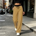 thumbnail image 2 of Tqcoqu Women's 2026 Striped Wide Leg Pants Sweatpants with Pocket, Knit Drawstring Elastic Waist Pj Bottom Casual Pants, Daily Home Wear Fall Outfits,Women's,Size S-XXL, 2 of 8