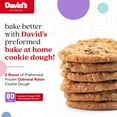 David's Cookies Preformed Frozen Cookie Dough Oatmeal Raisin 80 count