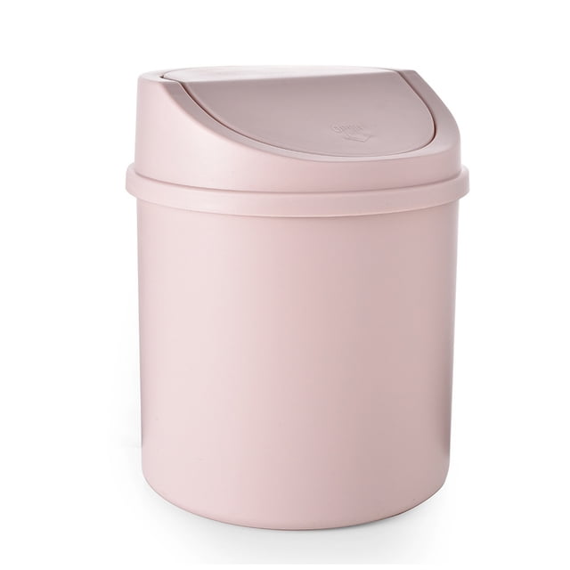 Bearachild Mini cubo de basura, de escritorio, cubo de basura, caja de plástico para artículos diversos, papelera para el hogar, la habitación, el Almacenamiento y organización del hogar Rosa Bearachild HA084363-02