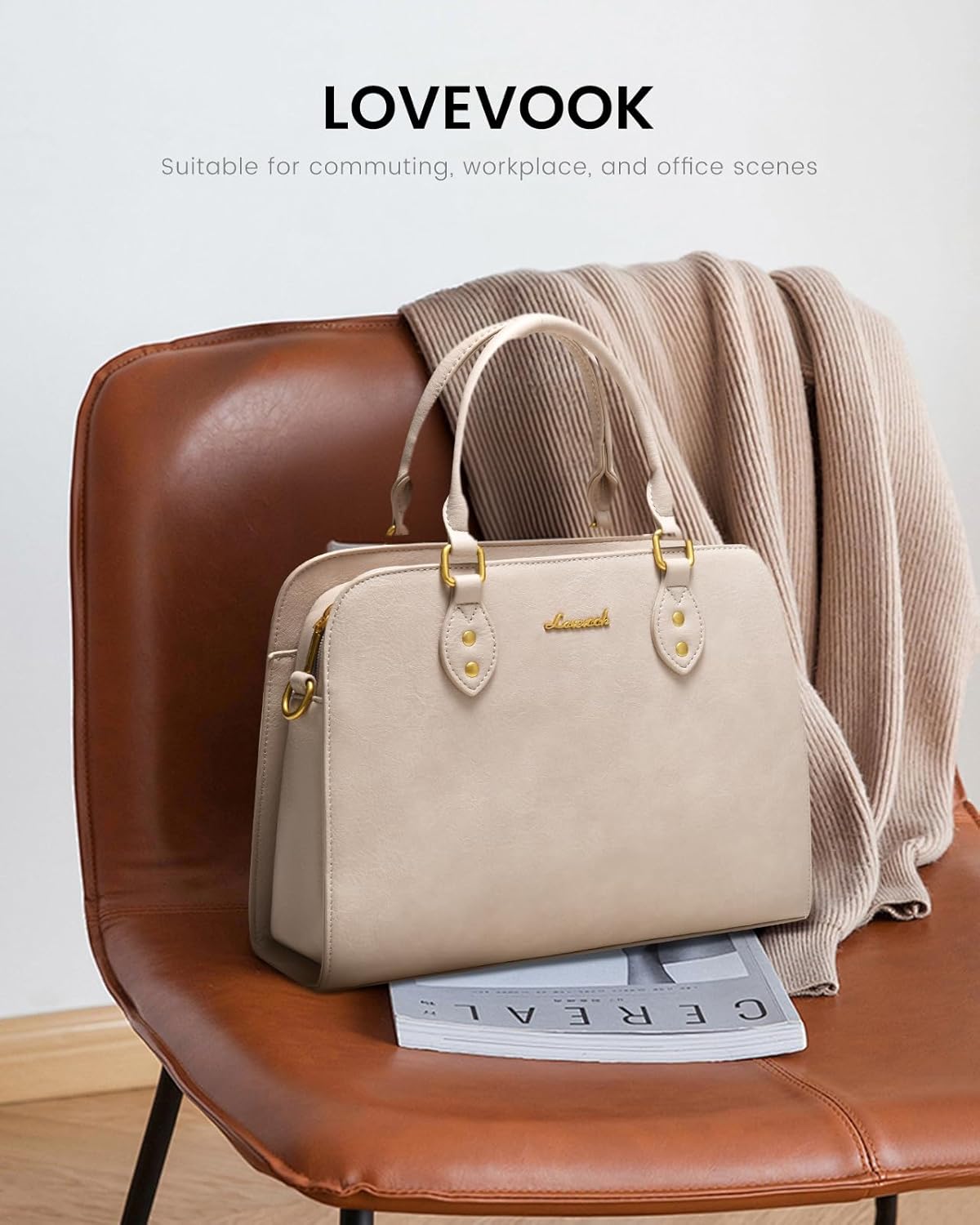 LOVEVOOK Purses and Handbags for Women, Vintage-Style Leather Top Handle Shoulder Bag Satchel Tote Crossbody Purse for Ladies