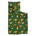 thumbnail image 2 of Football and Basketball Green Pattern Teens Toddler Nap Mat with Pillow, Sleeping Mat Bag for Preschool Daycare 50"x20", 2 of 6