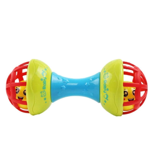 Sonajero De Mano Para Bebé, Juguetes De Goma Suave Con Mancuernas, Juguetes De Educación Temprana Para Niños, Agarre De Mano Para Niños Pequeños, Regalos De Pelota De Fitness Speravity FN003076-00