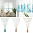 thumbnail image 1 of Xihbxyly Cortina Transparente, Elegante Cortina de Voile, Filtra Suavemente La Luz Natural, Decoración Moderna para El Hogar, Acogedora Adición a La Sala de Estar, Lavable a Máquina, Tamaño 120 X 100, 1 of 7