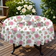 thumbnail image 4 of Pioneer Flower Floral Print Pattern Round Tablecloth 60 X 60 Inch, Wrinkle Resistant Wipeable Table Cloth for Kitchen Dining Picnic Patio Party, 4 of 6