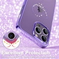 thumbnail image 2 of Bling Love Heart Case Compatible With Iphone 14 Pro Max/14 Pro, Plating Clear Hard Pc Protective Cover, 2 of 5