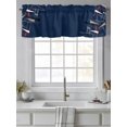 thumbnail image 2 of Curtain Valance for Windows,Abstract Geometric on Navy Blue Kitchen Valances Rod Pocket Short Curtains,Color Block Minimalist Style Window Treatment Panel for Bedroom Bathroom 42"x18", 2 of 7