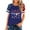 Q1-Dark Blue Graphic Tees, variant on Independence Day Tops for Women Casual Patriotic USA Flag Pattern Tees Loose Fit Raglan Short Sleeve Tshirts Crewneck Soft Blouses Shirts S-3XL
