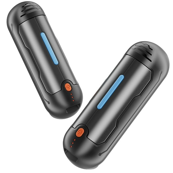 2 Pack Hand Warmers Rechargeable Black, Mytrix Upgraded 2-in-1 6000Ah Electric Hand Warmers, Portable USB Reusable Handwarmers