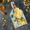 thumbnail image 5 of Flower Cutting Board, Poppy Flowers Blossom Art Deco Style Summertime Garden Modern Repetition, Tempered Glass Cutting and Serving Board, Wine Bottle Shape, Vermilion and Pearl, by Ambesonne, 5 of 5