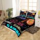 thumbnail image 3 of Juego de cama Queen, funda nórdica Ramen japonés para niños tema de la comida edredón, 3 of 6