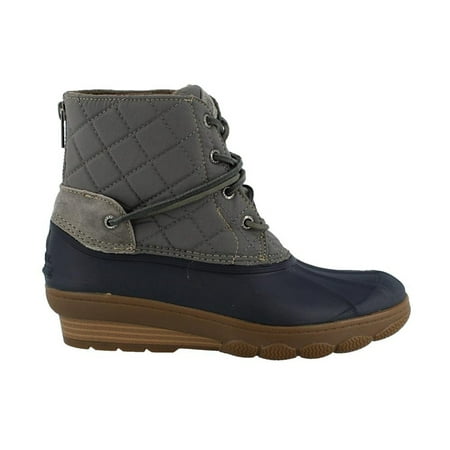 

Sperry Women s Saltwater Wedge Tide Quilted Nylon Navy/Grey 5 M US