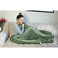 Biddeford Comfort Velour Sherpa Electric Heated Throw Blanket with