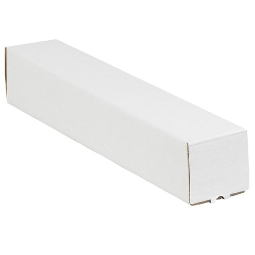 BOX USA BM3348 Square Mailing Tubes, 3" x 48", Oyster White (Pack of 25)