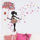 thumbnail image 4 of Pegatinas de pared removibles para niñas bailando románticas, calcomanías de pared removibles para niños, dormitorio, pegatinas decorativas de hadas y flores de mariposa DIY, 4 of 4