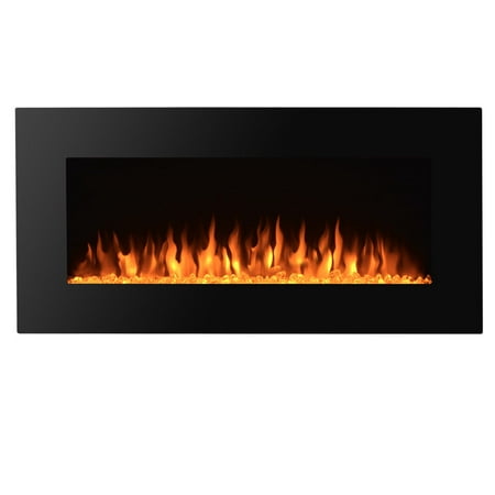 Zimtown 36 Wall Mounted Glass Electric Fireplace W Built In 1500 Zimtown 36 Wall Mounted Glass Electric Fireplace W Built In 1500 Watt Heater