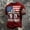 Red, variant on Xneal 911 25th Anniversary T-Shirt Never Forget 911 Casual Short Sleeve Print Navy Shirts for Men Size 2XL