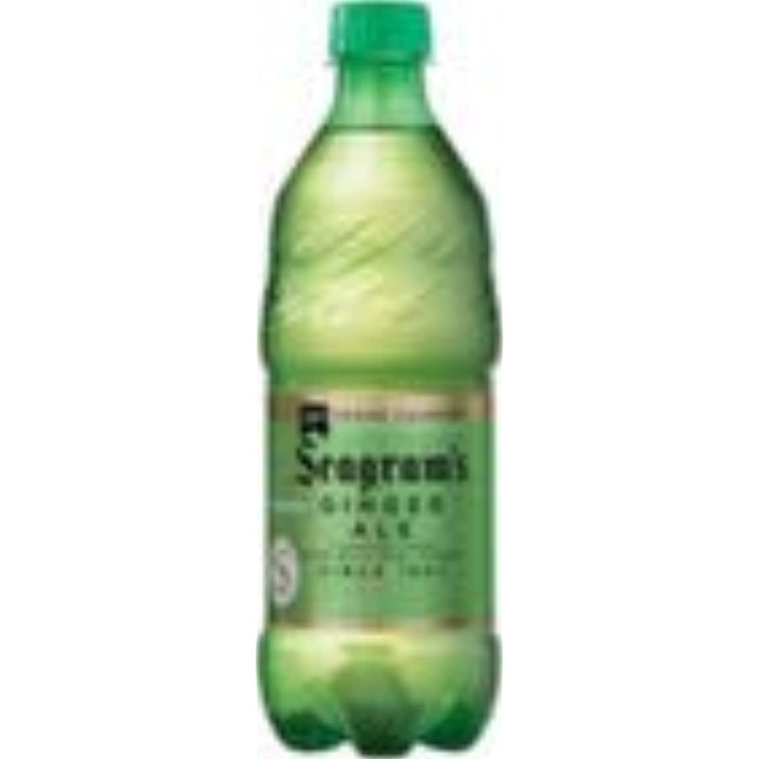 Evaxo Seagrams Ginger Ale Bottles, 20 Fl Oz, 24 Pack