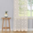 thumbnail image 6 of Yesfashion Sheer Curtains, 2 Panels Leaf Embroidery Sheer Curtains, Textured Solid Grommet Voile Curtains for Living Room Bedroom, 6 of 7