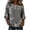 Gray, variant on Women's Plus Size Casual Printed Blouse Short Sleeve Shirt Tunic Top Flowy Black L