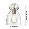 thumbnail image 5 of Innovations Lighting  Newton Bell - 3 Light 7" Flush Mount Polished Nickel/Seedy, 5 of 5