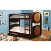 Furniture of America Basketball Twin over Twin Bunk Bed with Storage Drawers