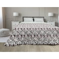 thumbnail image 1 of Vintage Down Alternative Comforter, Floral Pattern with Spring Themed Wild Herbs and Flowers in Tender Tones, Microfiber Quilt for All Season, 5 Sizes, Grey Pink and Ivory, by Ambesonne, 1 of 3