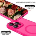 thumbnail image 2 of SHIQI-iPhone 15 Pro Max Case with MagSafe, Phone Case iPhone 15 Pro Max Magnetic Slim Thin Translucent Matte Back Shockproof Anti-Yellow Protective Cover Case for iPhone 15 Pro Max Pink Red, 2 of 4