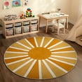 thumbnail image 4 of Lahome Boho Round Rugs,6ft Washable Non-Slip Small Round Area Rug Throw Soft Sofa Kids Nursery Room Rug Rainbow Sun Print Distressed Round Carpet for Bedroom Entryway Living Room Dining Room, 4 of 8