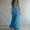 Sky Blue, variant on Dolkfu Summer&Fall dresses for Women Sleeveless Brown Minimalist V-Neck Maxi Faux-Wrap Dresses Solid Cotton Blend Flowy Brown,L