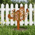 thumbnail image 5 of CoreLiving Garden Stake Decorative Cat Garden Decor Metal Yard Art Rustic Outdoor Statue for Porch Lawn Yard Ornament Weather Resistant Brown Finish, 5 of 9