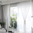 thumbnail image 2 of 2pcs Elegante Cortina Blanca Cortina Panel De Del Dormitorio 55x94 Pulgadas, 2 of 9