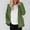 Green(New), variant on PNTUTB Women's Solid Color Fleece Thermal Full Zip Long Sleeve Hooded Drawstring Casual Comfortable Coat