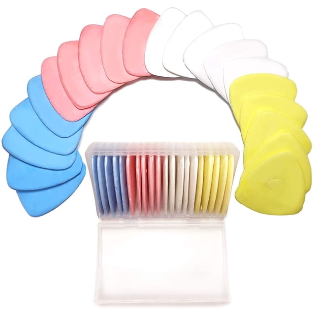 Tiza de costura triangular de tela profesional selecta, suministros y accesorios de costura (paquete de 20) (4 colores) brillar Electrónica