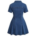 thumbnail image 2 of Vestido Vaquero de Algodón con Botones y Corta para Mujer Profundo XL, 2 of 10