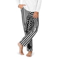 thumbnail image 2 of Pofeuu Optical Zebra Illusion Print Teenagers' Pajama Pants, Soft Lounge Pajama Pants with big pockets for Men Plaid Pj Bottoms-Medium, 2 of 6