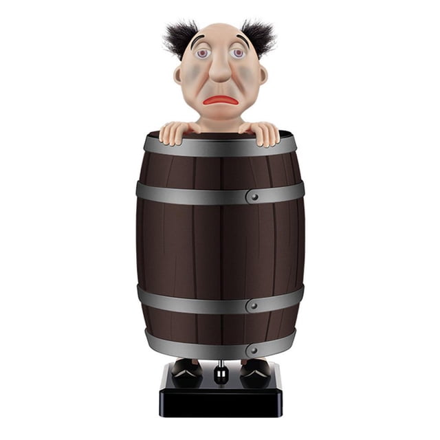 Ruifaya Dispensador automático de cigarrillos divertido, caja de cigarrillos emergente de broma, caja de cigarrillos con forma de tío extraño/Papá Noel en el barril de madera, figuras de parodia cre