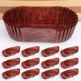 thumbnail image 1 of Mobutofu Chocolate Oval Cake Paper Cup Grease Proof for Cake Holding High Temperature Resistant Paper Baking Cup 50 Count, 1 of 5