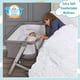 thumbnail image 2 of Dream On Me Skylar Moisés y cama junto a la cama en gris, ligero y portátil, altura ajustable en cinco posiciones, fácil de plegar y transportar, certificado JPMA, 2 of 5